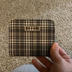 Plaid Wallet in Black and White